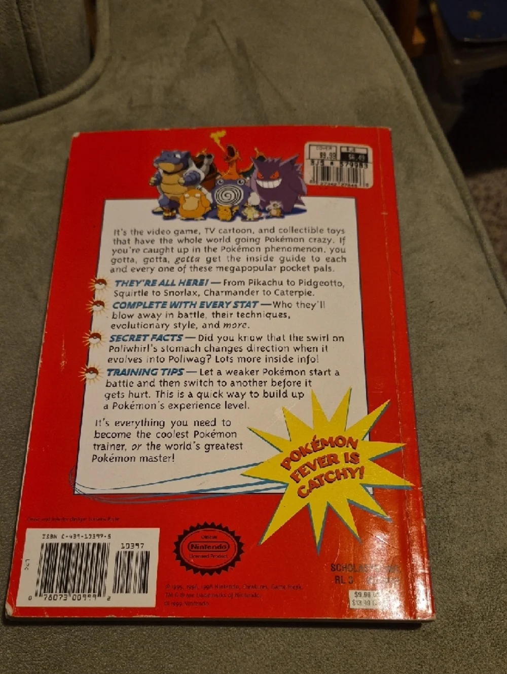 Scholastic Pokémon Handbook - Red & Blue Cover Featuring Pikachu